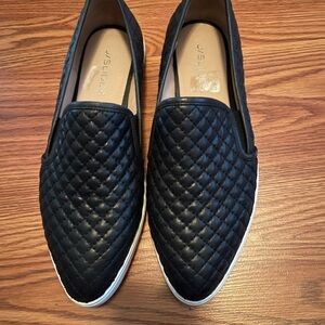 J/SLIDES Black Quilted Slip-On Loafers